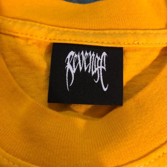 Revenge Basic Embroidered T-shirt Yellow - Picture 4 of 7